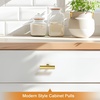 image:imageProbrico 12 Pack Modern Cabinet Hardware Black Bathroom Cupboard Pull Kitchen Cabinet T Bar Handle Dresser Knobs Set  334 inch CenterGold