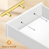 image:imageProbrico 12 Pack Modern Cabinet Hardware Black Bathroom Cupboard Pull Kitchen Cabinet T Bar Handle Dresser Knobs Set  334 inch CenterGold