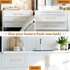 image:imageProbrico 12 Pack Modern Cabinet Hardware Black Bathroom Cupboard Pull Kitchen Cabinet T Bar Handle Dresser Knobs Set  334 inch CenterGold