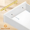image:imageProbrico 12 Pack Modern Cabinet Hardware Black Bathroom Cupboard Pull Kitchen Cabinet T Bar Handle Dresser Knobs Set  334 inch CenterGold