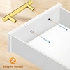 image:imageProbrico 12 Pack Modern Cabinet Hardware Black Bathroom Cupboard Pull Kitchen Cabinet T Bar Handle Dresser Knobs Set  334 inch CenterGold