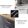 image:imageProbrico 12 Pack Modern Cabinet Hardware Black Bathroom Cupboard Pull Kitchen Cabinet T Bar Handle Dresser Knobs Set  334 inch CenterPolished Chrome