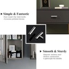 image:imageProbrico 12 Pack Modern Cabinet Hardware Black Bathroom Cupboard Pull Kitchen Cabinet T Bar Handle Dresser Knobs Set  334 inch CenterPolished Chrome