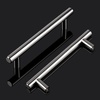 image:imageProbrico 12 Pack Modern Cabinet Hardware Black Bathroom Cupboard Pull Kitchen Cabinet T Bar Handle Dresser Knobs Set  334 inch CenterPolished Chrome