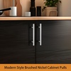 image:imageProbrico 12 Pack Modern Cabinet Hardware Black Bathroom Cupboard Pull Kitchen Cabinet T Bar Handle Dresser Knobs Set  334 inch CenterPolished Chrome