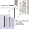 image:imageProbrico 12 Pack Modern Cabinet Hardware Black Bathroom Cupboard Pull Kitchen Cabinet T Bar Handle Dresser Knobs Set  334 inch CenterPolished Chrome