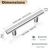 image:imageProbrico 12 Pack Modern Cabinet Hardware Black Bathroom Cupboard Pull Kitchen Cabinet T Bar Handle Dresser Knobs Set  334 inch CenterPolished Chrome