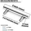 image:imageProbrico 12 Pack Modern Cabinet Hardware Black Bathroom Cupboard Pull Kitchen Cabinet T Bar Handle Dresser Knobs Set  334 inch CenterPolished Chrome