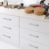 image:imageProbrico 12 Pack Modern Cabinet Hardware Black Bathroom Cupboard Pull Kitchen Cabinet T Bar Handle Dresser Knobs Set  334 inch CenterPolished Chrome