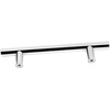image:imageProbrico 12 Pack Modern Cabinet Hardware Black Bathroom Cupboard Pull Kitchen Cabinet T Bar Handle Dresser Knobs Set  334 inch CenterPolished Chrome