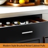 image:imageProbrico 12 Pack Modern Cabinet Hardware Black Bathroom Cupboard Pull Kitchen Cabinet T Bar Handle Dresser Knobs Set  334 inch CenterPolished Chrome