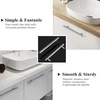 image:imageProbrico 12 Pack Modern Cabinet Hardware Black Bathroom Cupboard Pull Kitchen Cabinet T Bar Handle Dresser Knobs Set  334 inch CenterPolished Chrome