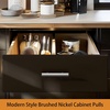 image:imageProbrico 12 Pack Modern Cabinet Hardware Black Bathroom Cupboard Pull Kitchen Cabinet T Bar Handle Dresser Knobs Set  334 inch CenterPolished Chrome