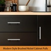image:imageProbrico 12 Pack Modern Cabinet Hardware Black Bathroom Cupboard Pull Kitchen Cabinet T Bar Handle Dresser Knobs Set  334 inch CenterPolished Chrome