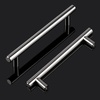 image:imageProbrico 12 Pack Modern Cabinet Hardware Black Bathroom Cupboard Pull Kitchen Cabinet T Bar Handle Dresser Knobs Set  334 inch CenterPolished Chrome