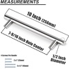 image:imageProbrico 12 Pack Modern Cabinet Hardware Black Bathroom Cupboard Pull Kitchen Cabinet T Bar Handle Dresser Knobs Set  334 inch CenterPolished Chrome