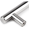 image:imageProbrico 12 Pack Modern Cabinet Hardware Black Bathroom Cupboard Pull Kitchen Cabinet T Bar Handle Dresser Knobs Set  334 inch CenterPolished Chrome