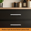 image:imageProbrico 12 Pack Modern Cabinet Hardware Black Bathroom Cupboard Pull Kitchen Cabinet T Bar Handle Dresser Knobs Set  334 inch CenterPolished Chrome