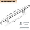 image:imageProbrico 12 Pack Modern Cabinet Hardware Black Bathroom Cupboard Pull Kitchen Cabinet T Bar Handle Dresser Knobs Set  334 inch CenterPolished Chrome