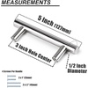 image:imageProbrico 12 Pack Modern Cabinet Hardware Black Bathroom Cupboard Pull Kitchen Cabinet T Bar Handle Dresser Knobs Set  334 inch CenterPolished Chrome