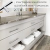 image:imageProbrico 12 Pack Modern Cabinet Hardware Black Bathroom Cupboard Pull Kitchen Cabinet T Bar Handle Dresser Knobs Set  334 inch CenterPolished Chrome
