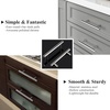 image:imageProbrico 12 Pack Modern Cabinet Hardware Black Bathroom Cupboard Pull Kitchen Cabinet T Bar Handle Dresser Knobs Set  334 inch CenterPolished Chrome