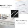 image:imageProbrico 12 Pack Modern Cabinet Hardware Black Bathroom Cupboard Pull Kitchen Cabinet T Bar Handle Dresser Knobs Set  334 inch CenterPolished Chrome