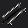 image:imageProbrico 12 Pack Modern Cabinet Hardware Black Bathroom Cupboard Pull Kitchen Cabinet T Bar Handle Dresser Knobs Set  334 inch CenterPolished Chrome