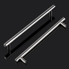 image:imageProbrico 12 Pack Modern Cabinet Hardware Black Bathroom Cupboard Pull Kitchen Cabinet T Bar Handle Dresser Knobs Set  334 inch CenterPolished Chrome