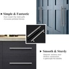 image:imageProbrico 12 Pack Modern Cabinet Hardware Black Bathroom Cupboard Pull Kitchen Cabinet T Bar Handle Dresser Knobs Set  334 inch CenterPolished Chrome