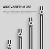 image:imageProbrico 12 Pack Modern Cabinet Hardware Black Bathroom Cupboard Pull Kitchen Cabinet T Bar Handle Dresser Knobs Set  334 inch CenterPolished Chrome