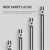 image:imageProbrico 12 Pack Modern Cabinet Hardware Black Bathroom Cupboard Pull Kitchen Cabinet T Bar Handle Dresser Knobs Set  334 inch CenterPolished Chrome