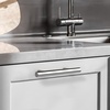 image:imageProbrico 12 Pack Modern Cabinet Hardware Black Bathroom Cupboard Pull Kitchen Cabinet T Bar Handle Dresser Knobs Set  334 inch CenterPolished Chrome