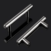 image:imageProbrico 12 Pack Modern Cabinet Hardware Black Bathroom Cupboard Pull Kitchen Cabinet T Bar Handle Dresser Knobs Set  334 inch CenterPolished Chrome