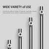 image:imageProbrico 12 Pack Modern Cabinet Hardware Black Bathroom Cupboard Pull Kitchen Cabinet T Bar Handle Dresser Knobs Set  334 inch CenterPolished Chrome