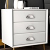 image:imageProbrico 15 Satin Nickel Kitchen Cabinet Pulls  3 Inch Hole Center Bin Cup Drawer Handles Half Moon Cup Kitchen Cabinet Hardware for Bathroom Dresser Closet Furniture Door