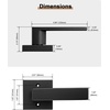 image:imageProbrico 2 Pack Different Keys Door Levers Gold Keyed Differently Square Handles with Lock for Interior Exterior DoorsBlack