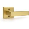 image:imageProbrico 2 Pack Different Keys Door Levers Gold Keyed Differently Square Handles with Lock for Interior Exterior DoorsBrushed Gold