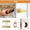image:imageProbrico 2 Pack Different Keys Door Levers Gold Keyed Differently Square Handles with Lock for Interior Exterior DoorsBrushed Gold