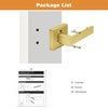 image:imageProbrico 2 Pack Different Keys Door Levers Gold Keyed Differently Square Handles with Lock for Interior Exterior DoorsBrushed Gold