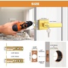 image:imageProbrico 2 Pack Different Keys Door Levers Gold Keyed Differently Square Handles with Lock for Interior Exterior DoorsBrushed Gold