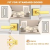 image:imageProbrico 2 Pack Different Keys Door Levers Gold Keyed Differently Square Handles with Lock for Interior Exterior DoorsBrushed Gold