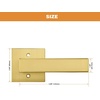 image:imageProbrico 2 Pack Different Keys Door Levers Gold Keyed Differently Square Handles with Lock for Interior Exterior DoorsBrushed Gold