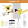 image:imageProbrico 2 Pack Different Keys Door Levers Gold Keyed Differently Square Handles with Lock for Interior Exterior DoorsBrushed Gold