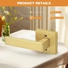 image:imageProbrico 2 Pack Different Keys Door Levers Gold Keyed Differently Square Handles with Lock for Interior Exterior DoorsBrushed Gold