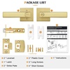 image:imageProbrico 2 Pack Different Keys Door Levers Gold Keyed Differently Square Handles with Lock for Interior Exterior DoorsBrushed Gold
