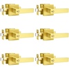 image:imageProbrico 2 Pack Different Keys Door Levers Gold Keyed Differently Square Handles with Lock for Interior Exterior DoorsBrushed Gold