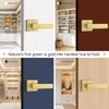 image:imageProbrico 2 Pack Different Keys Door Levers Gold Keyed Differently Square Handles with Lock for Interior Exterior DoorsBrushed Gold