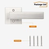 image:imageProbrico 2 Pack Different Keys Door Levers Gold Keyed Differently Square Handles with Lock for Interior Exterior DoorsBrushed Nickel
