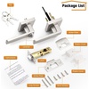 image:imageProbrico 2 Pack Different Keys Door Levers Gold Keyed Differently Square Handles with Lock for Interior Exterior DoorsBrushed Nickel